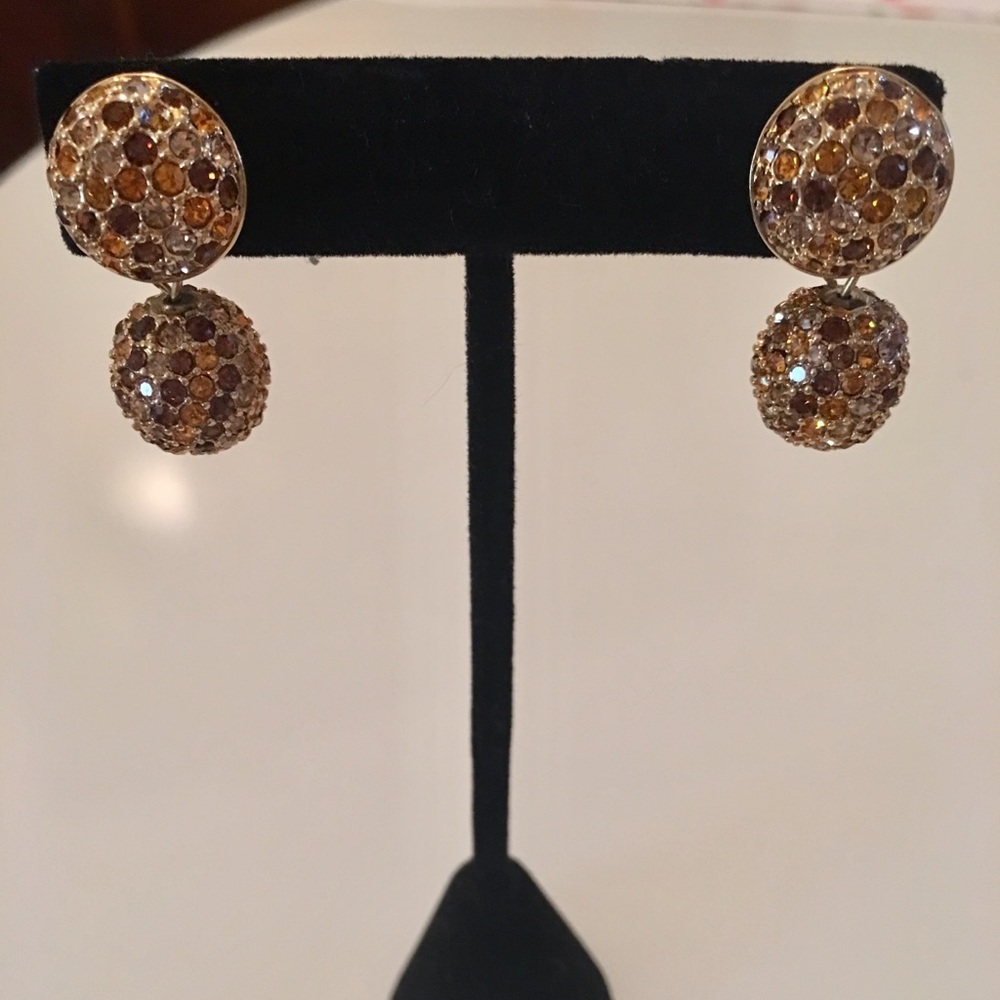 Stamped Swarovski Earrings